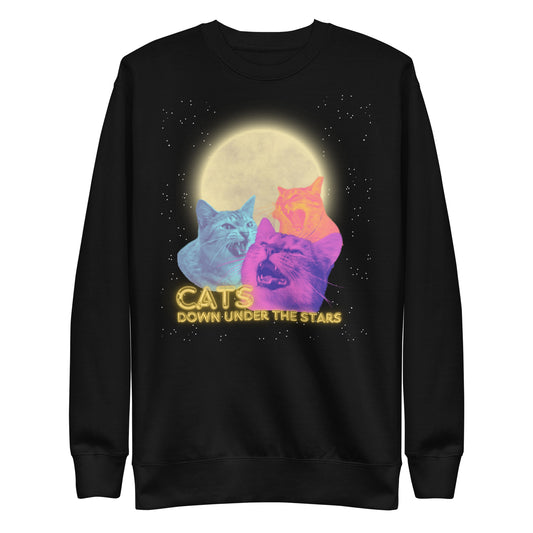 Cats Under the Stars Unisex Crewneck Sweatshirt